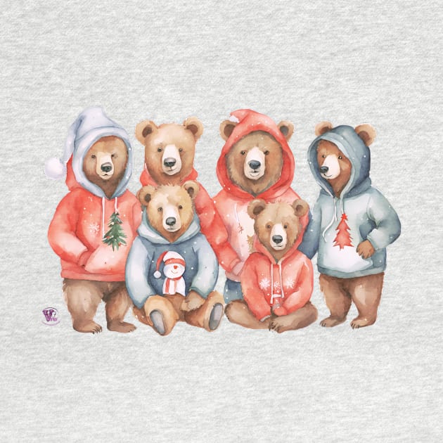 Hoodies  Christmas Bears by Viper Unconvetional Concept